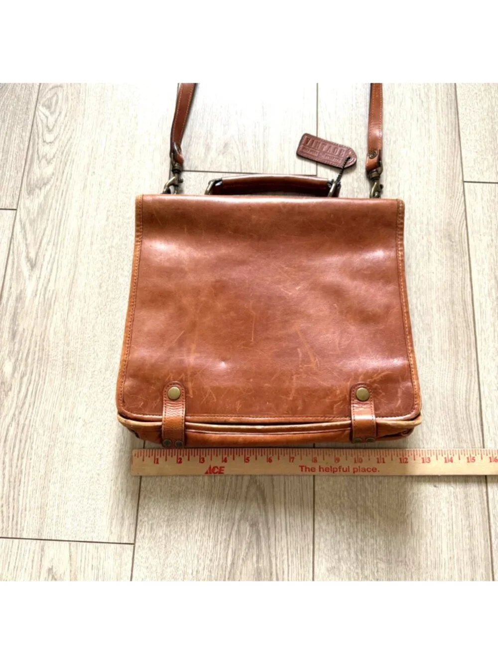 Vintage Alla Moda Bellezza Men's Messenger Bag Professional Academia Leather